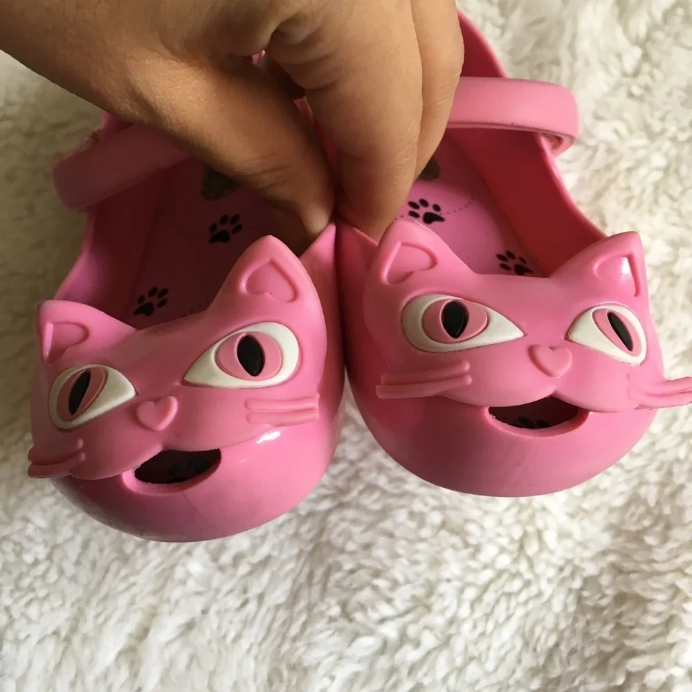 Mini Melissa Pink Cat Girls Shoes Size 7